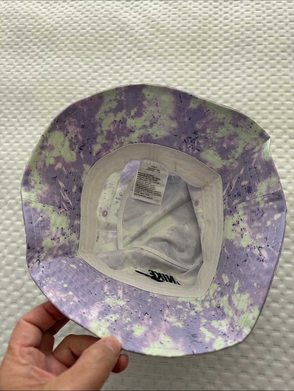 Nike Kids Tie-Dye Bucket Hat - Lavender & Light Green NWT - Picture 3 of 5